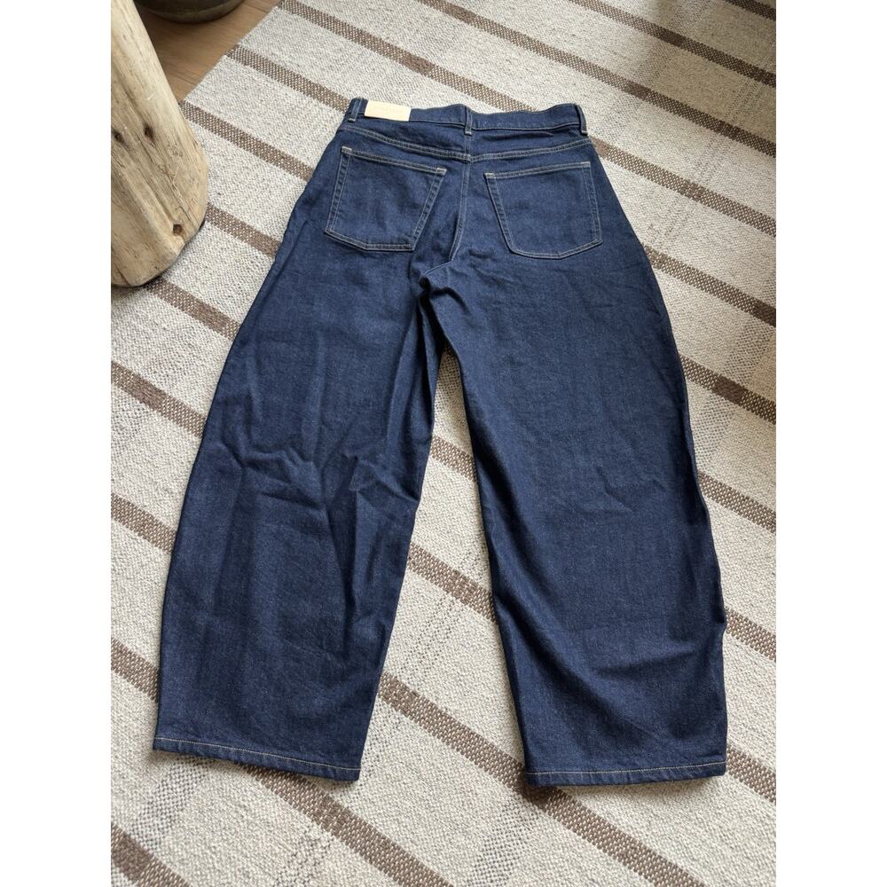 Everlane The Way High Curve Jeans Pure Blue Barrel 29R Dark Wash - Picture 8 of 9